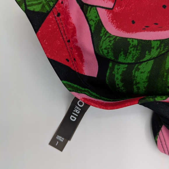 Torrid Watermelon Print Bikini Bottoms - Black and Green - Picture 3 of 3